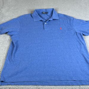 Polo Ralph Lauren Polo Shirt Mens 2XB Blue Performance Training Pony Golf